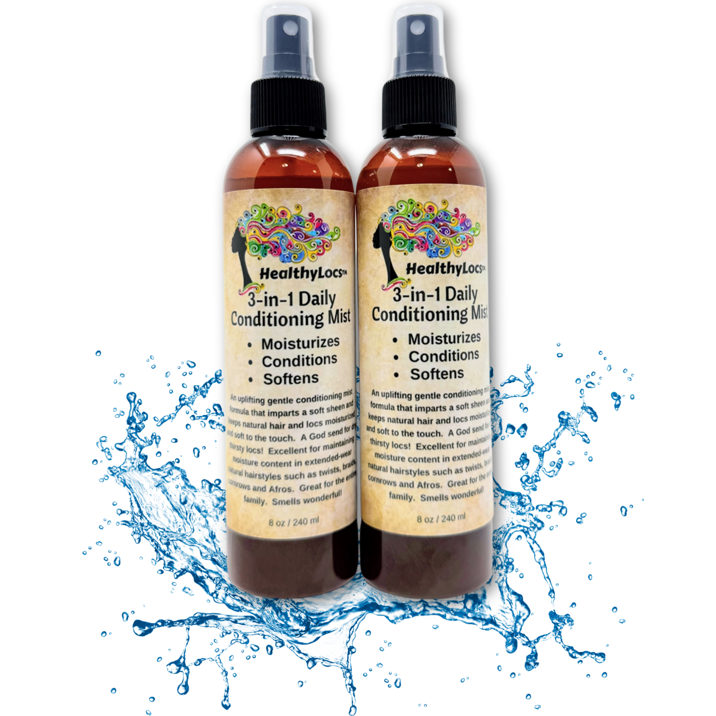 HealthyLocs Double Bottle - Daily Mist