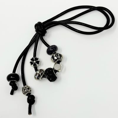 Loc Tie - Black Flower