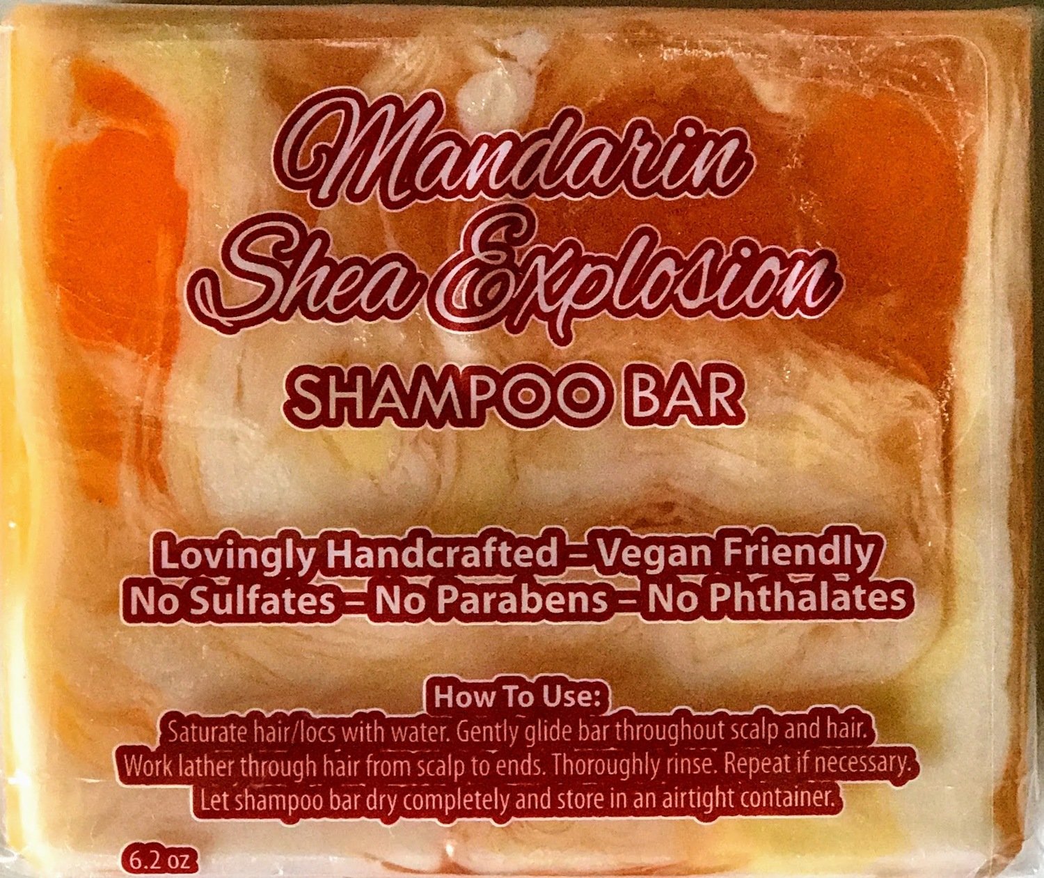 Shampoo Bar - Mandarin Shea Explosion - Vegan Friendly