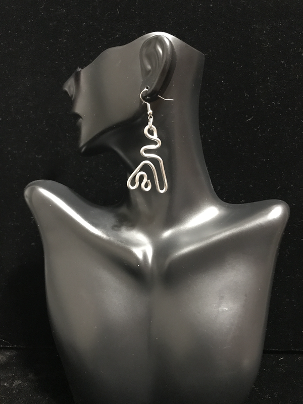 Ear Abstracts are intricately hand-crafted, beautiful, and deceivingly lightweight aluminum/brass/copper wire earrings that complement loc jewelry and natural hairstyles like Sisterlocks, locs, dreadlocks, braids, cornrows, and afros.
