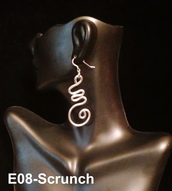 Intricately beautiful and deceivingly lightweight aluminum wire earrings that compliment natural hairstyles like Sisterlocks, locs, dreadlocks, and afros - Ear Abstract Scrunch