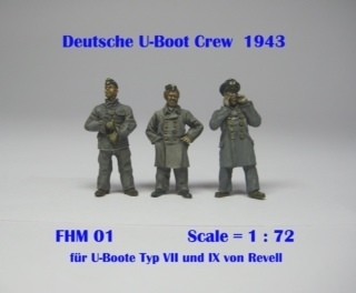 Deutsche U-Boot Crew im Atlantik 1943
