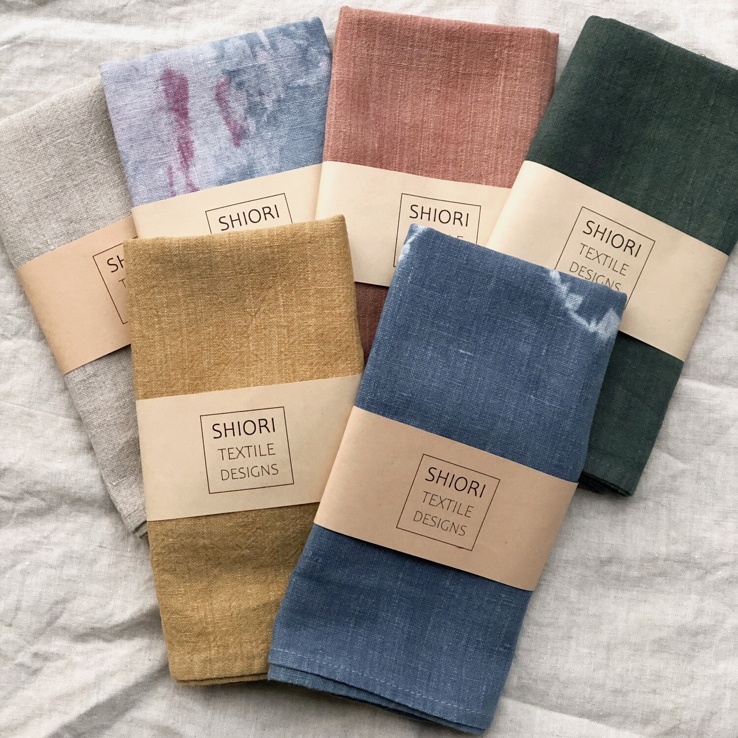 Naturally Dyed Tea-towels from Shiori Textile Designs