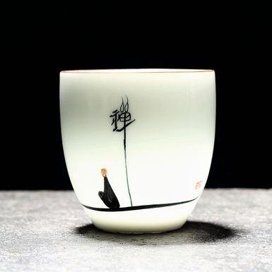White &quot;Sage&quot; cups