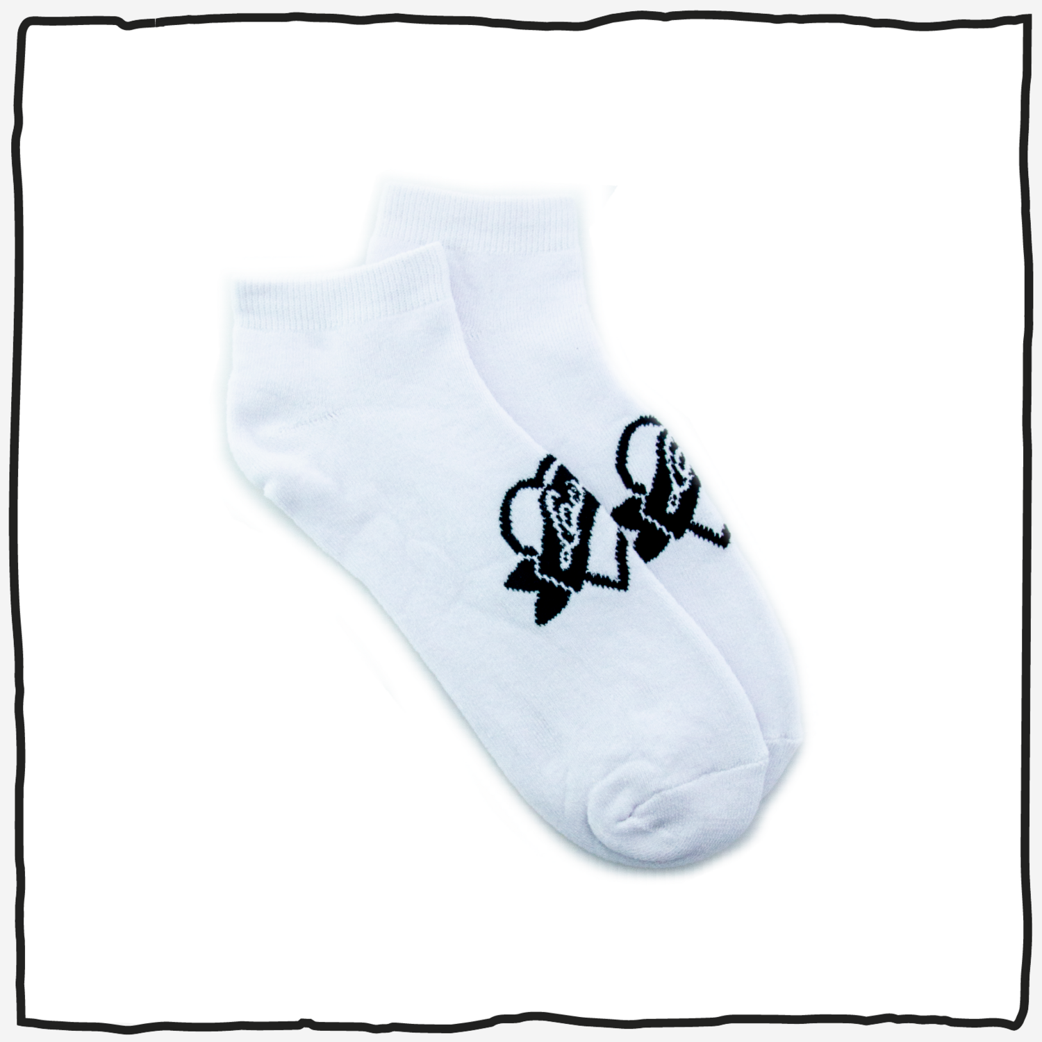 X_HOLD_White Ankle Socks