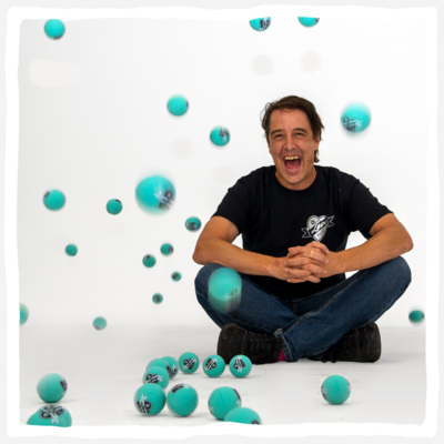 Idiot Teal Bouncy Balls