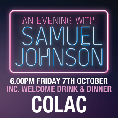 Colac - An Evening with Samuel Johnson (inc. Dinner)