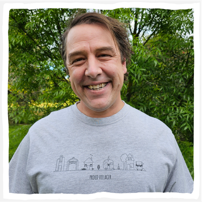 Village Logo Grey Marle Tee