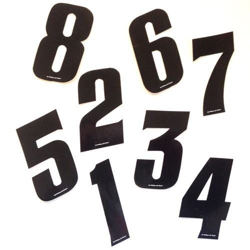 Tangent Plate Numbers Mini or Side 7.5 cm Black