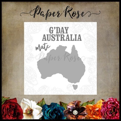 Paper Rose Metal cutting die - Map of Australia