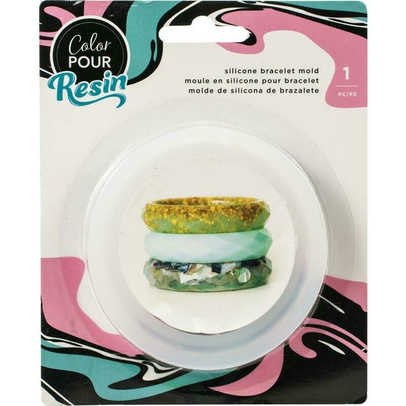 Colour Pour Resin Mould - Cuff Bracelet 