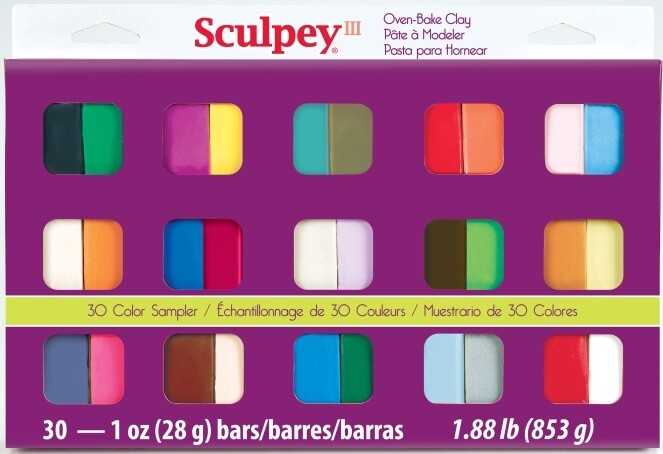 Sculpey® III Sampler Pack Polymer Clay – 30 pc