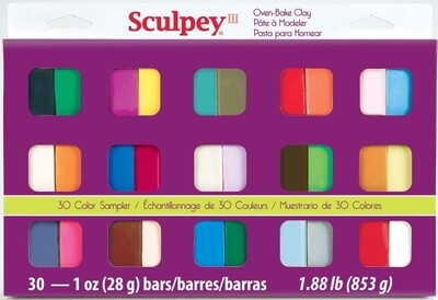 Sculpey® III Sampler Pack Polymer Clay – 30 pc