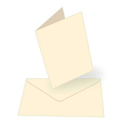 Card blanks - A6 Card + envelope set - Cream (50 pack)