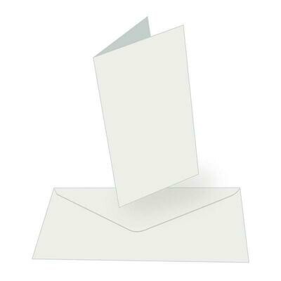 Card blanks - Tall (DL) Card + envelope set - White (50 pack)