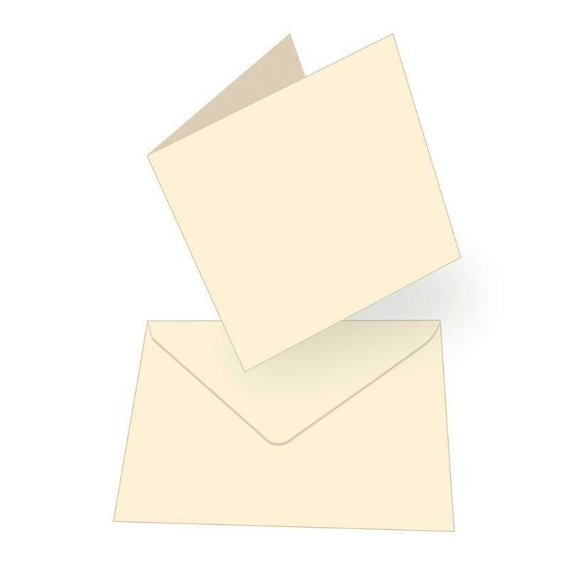 Card blanks - Square Card + envelope set - Cream (50 pack)