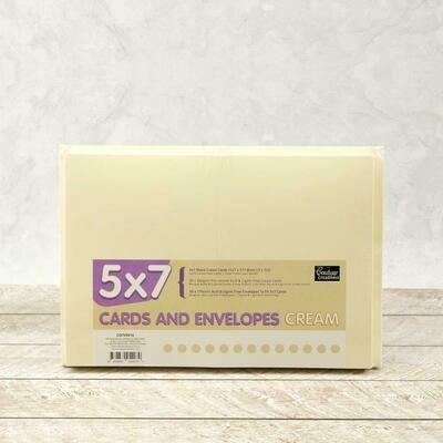 Card blanks - 5x7&quot; Card + envelope set - Cream (50 pack)