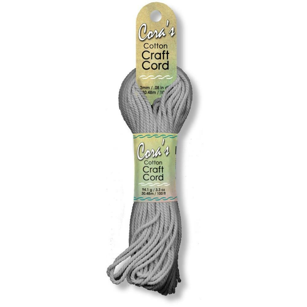 Cora's Cotton Craft Cord 2mm - Charcoal - Macrame
