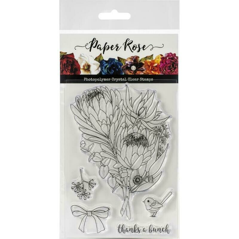 Paper Rose - Clear Stamp Set - Thanks a Bunch 