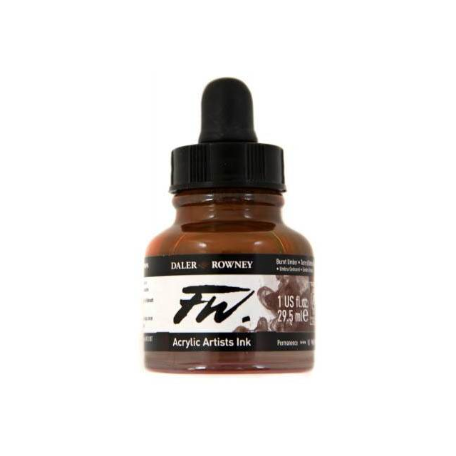 Daler- Rowney FW Acrylic Artist&#39;s Ink - Burnt Umber 29.5ml