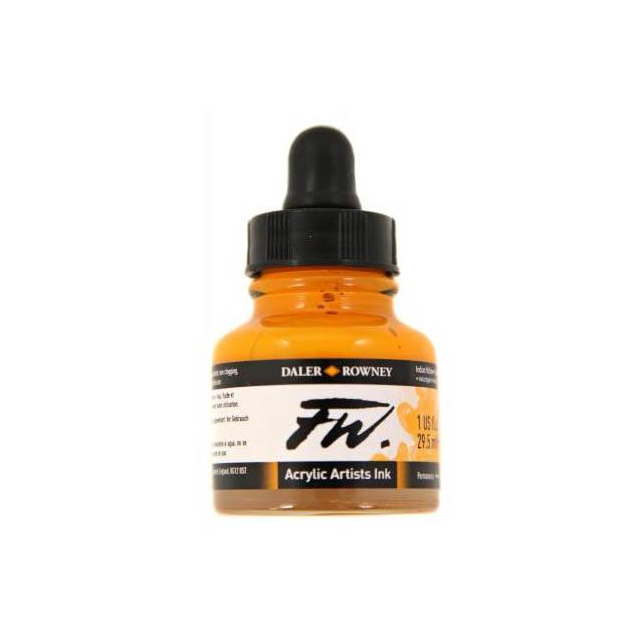 Daler- Rowney FW Acrylic Artist&#39;s Ink - Indian Yellow 29.5ml