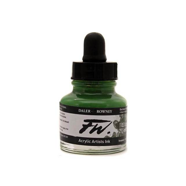 Daler- Rowney FW Acrylic Artist&#39;s Ink - Olive Green 29.5ml