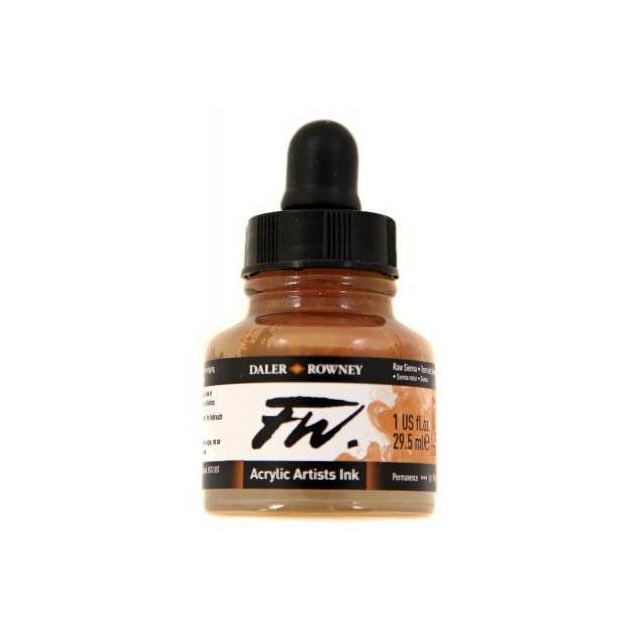 Daler- Rowney FW Acrylic Artist&#39;s Ink - Raw Sienna 29.5ml