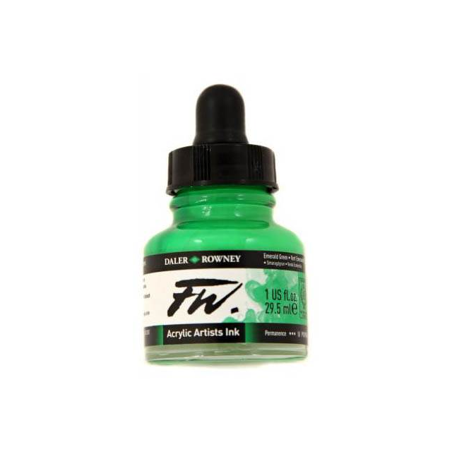 Daler- Rowney FW Acrylic Artist&#39;s Ink - Emerald Green 29.5ml
