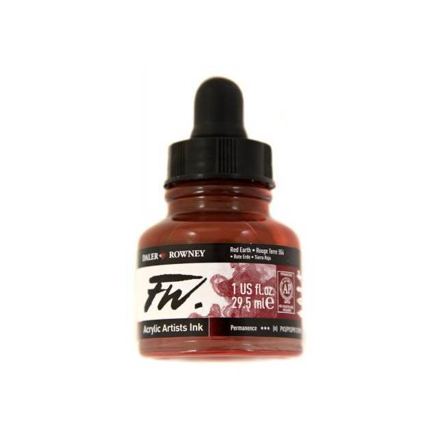 Daler- Rowney FW Acrylic Artist&#39;s Ink - Red Earth 29.5ml
