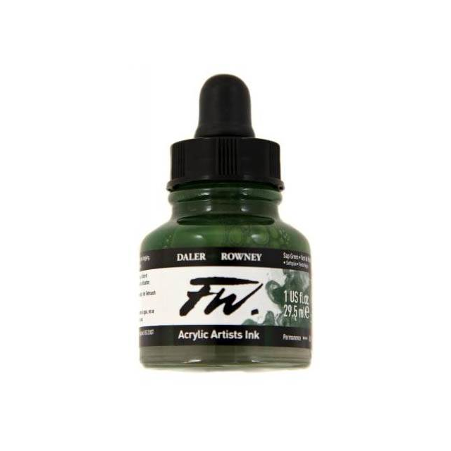 Daler- Rowney FW Acrylic Artist&#39;s Ink - Sap Green 29.5ml