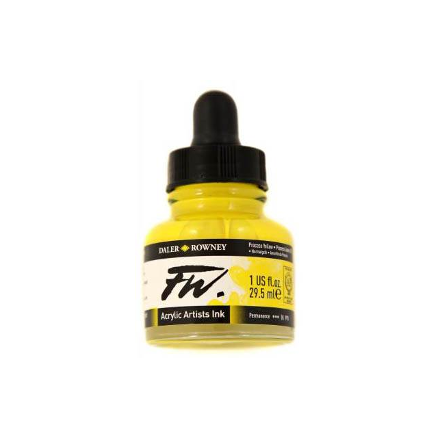 Daler- Rowney FW Acrylic Artist&#39;s Ink - Process Yellow 29.5ml