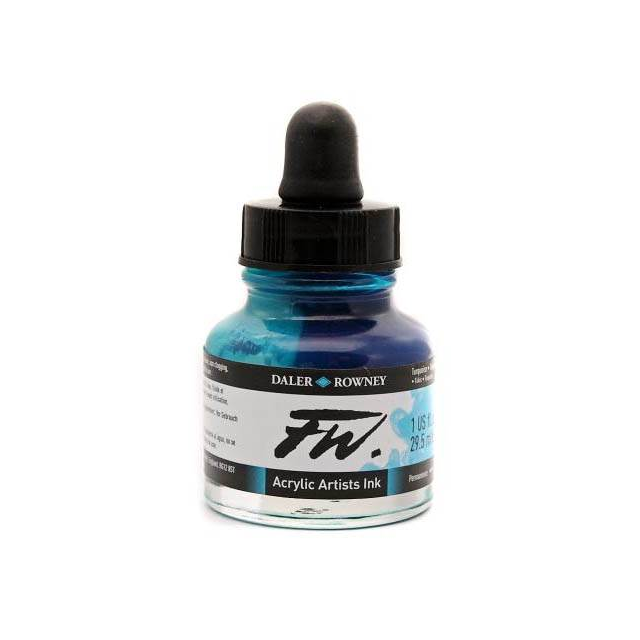 Daler- Rowney FW Acrylic Artist&#39;s Ink - Turquoise 29.5ml