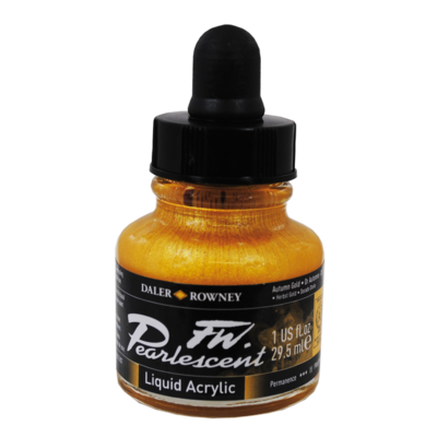 Daler-Rowney FW Pearlescent Acrylic Ink - Autumn Gold 29.5ml