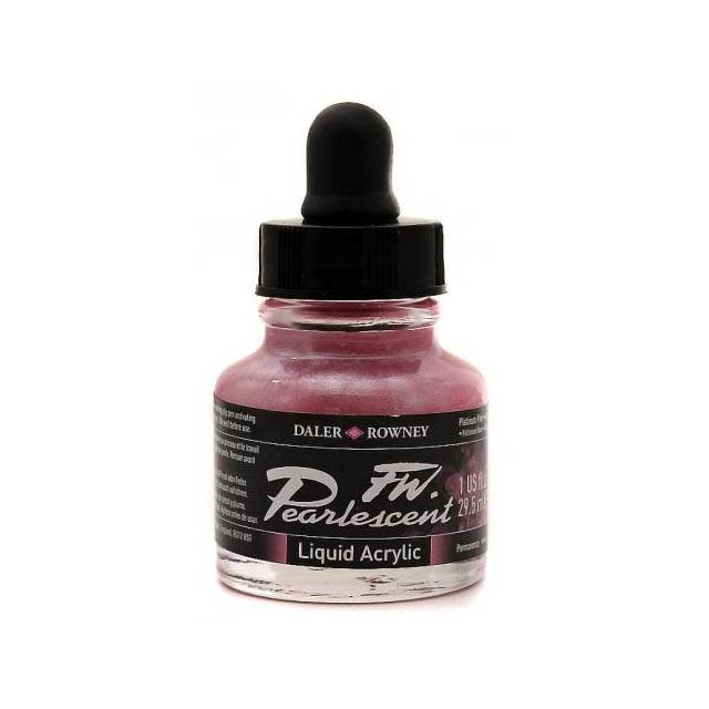 Daler-Rowney FW Pearlescent Acrylic Ink - Platinum Pink 29.5ml