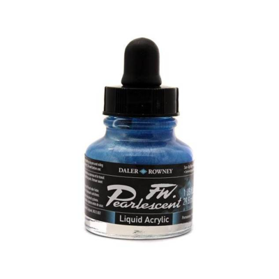 Daler-Rowney FW Pearlescent Acrylic Ink - Sun Up Blue 29.5ml