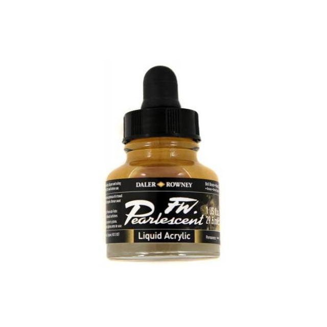 Daler-Rowney FW Pearlescent Acrylic Ink - Bell Bronze 29.5ml