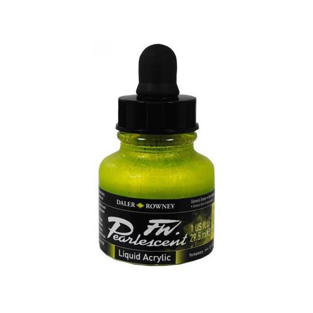 Daler-Rowney FW Pearlescent Acrylic Ink - Genesis Green 29.5ml