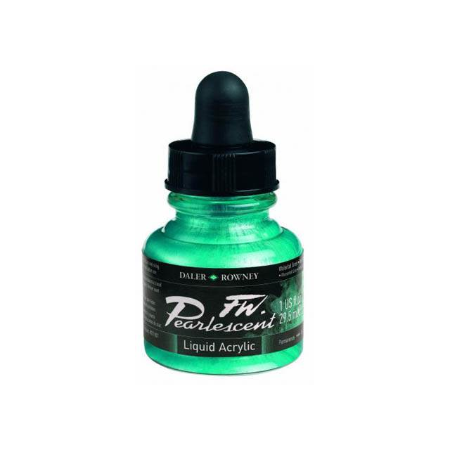 Daler-Rowney FW Pearlescent Acrylic Ink - Waterfall Green 29.5ml