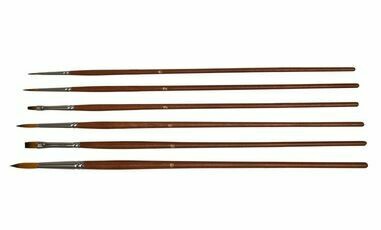 Art Basics - Brush Set - Golden Brown Synthetic - 6pce