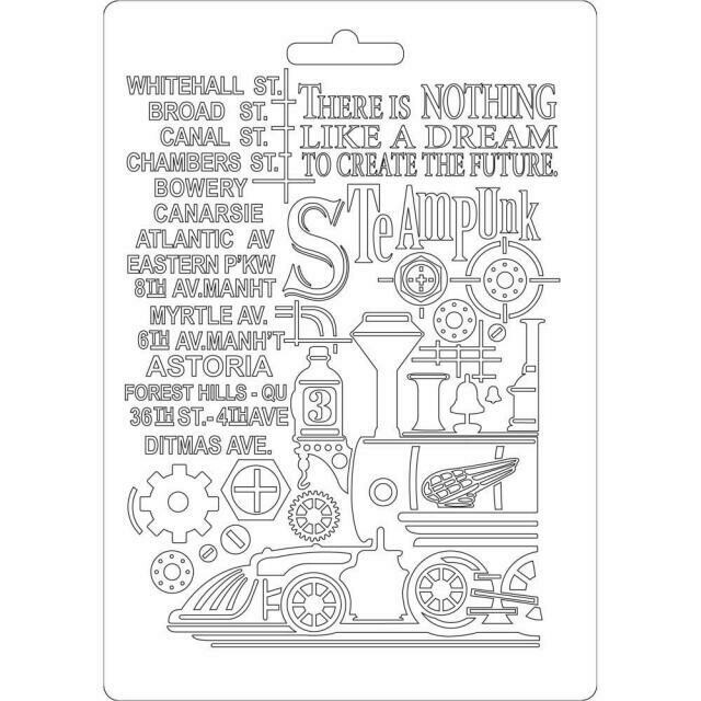 Stamperia - A5 Soft Mould - Steampunk Train
