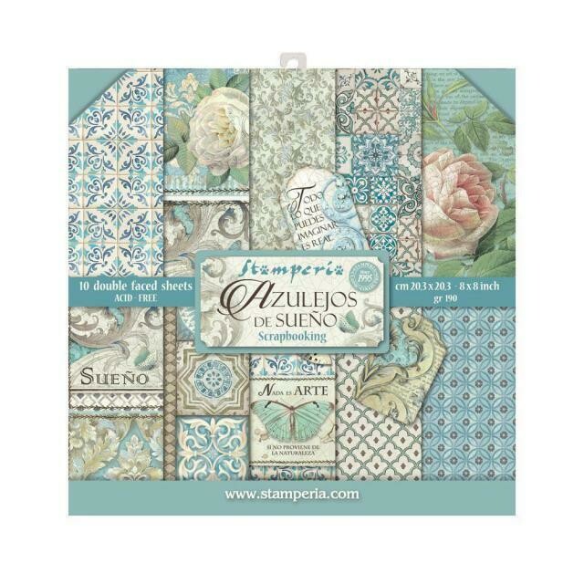 Stamperia - Azulejos - Double-sided Paper Pad 8"x8"