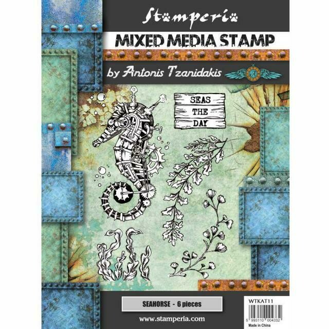 Stamperia - Sea World Seahorse - Mixed Media Cling Rubber Stamp