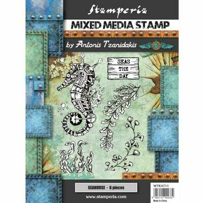 Stamperia - Sea World Seahorse - Mixed Media Cling Rubber Stamp