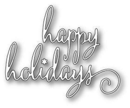 Poppystamps Die - Fancy Happy Holidays