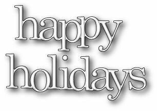 Poppystamps Die - Jumbled Happy Holidays