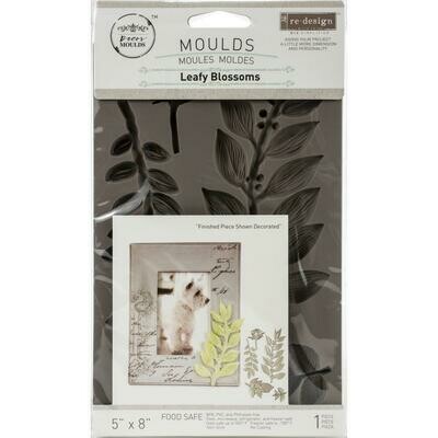 Prima Marketing - Re-design Decor Mould - 5&quot;x8&quot; - Leafy Blossoms