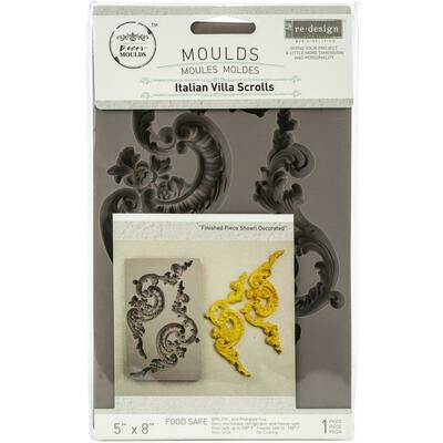 Prima Marketing - Re-design Decor Mould - 5&quot;x8&quot; - Italian Villa Scrolls