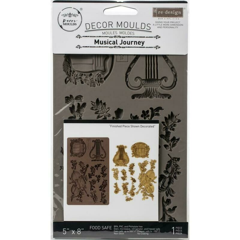 Prima Marketing - Re-design Decor Mould - 5"x8" - Musical Journey 