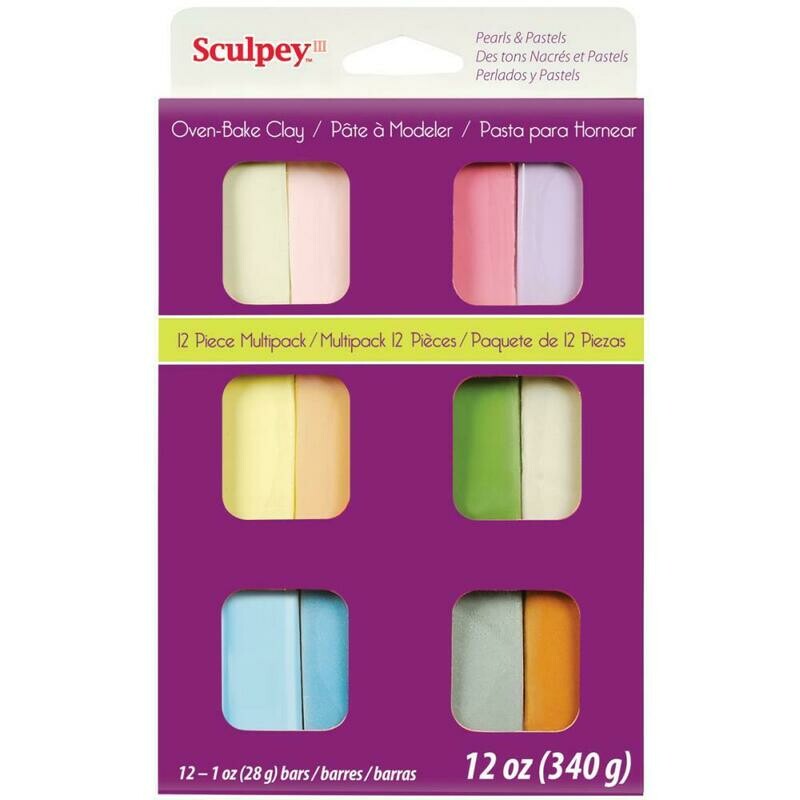Sculpey® III Multipack Polymer Clay - 12 pc - Pearls &amp; Pastels