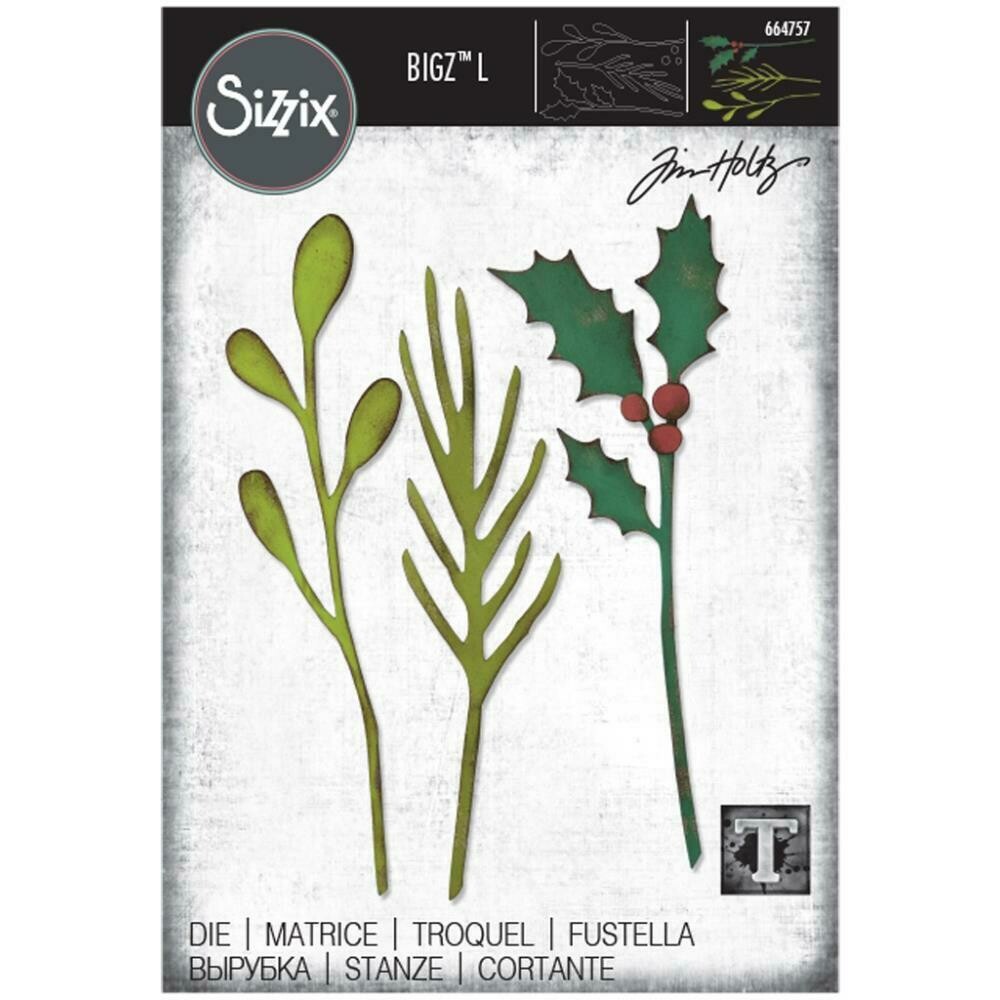 Sizzix Bigz L Die By Tim Holtz - Festive Stems